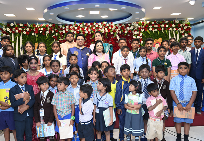 50 students in Bangalore were given free education scholarships in honour of Bro Andrew Richard's 60th birthday for courses ranging from first grade to third-year degrees. The Grace Ministry organisation now provides free education to about 110 students.